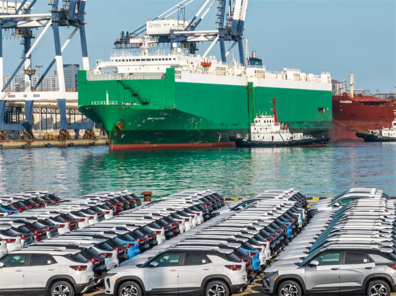 Shandong : un travail intense dans le port automobile de Yantai