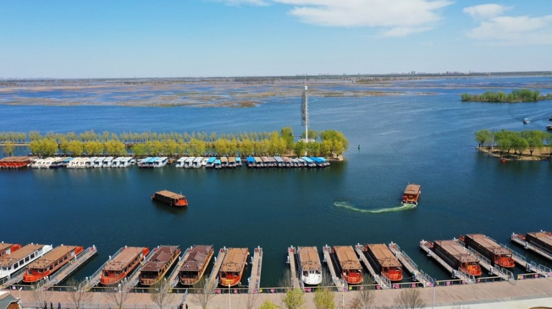 Chine : service de waterbus du lac Baiyangdian à Xiong'an