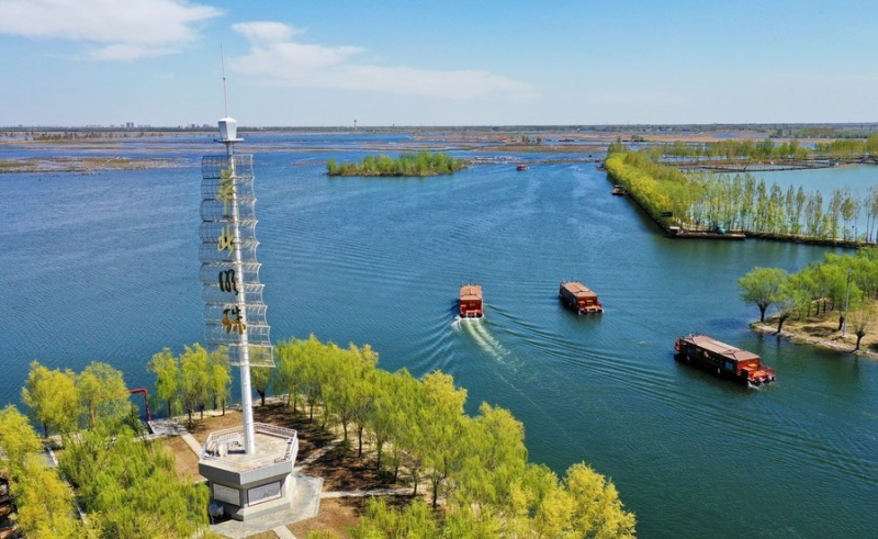 Chine : service de waterbus du lac Baiyangdian à Xiong'an