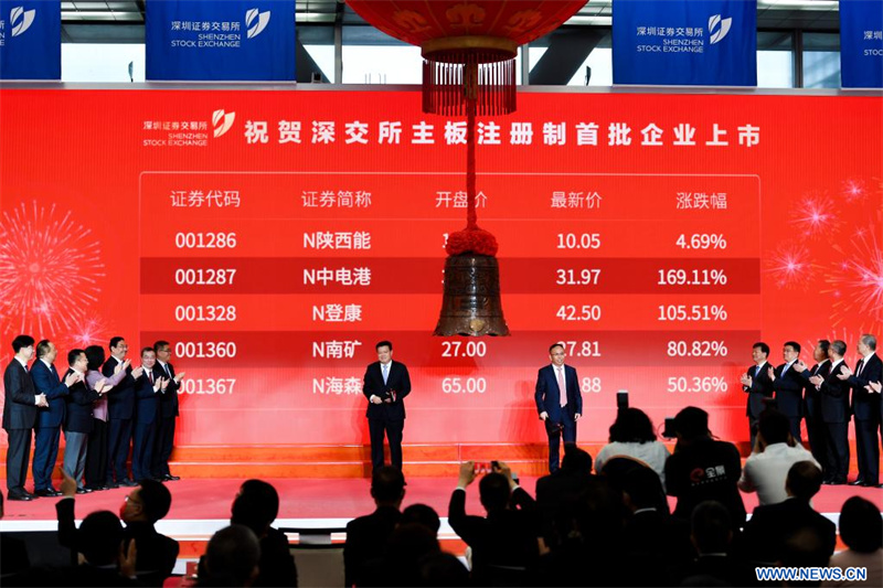 Adoption d'introductions en bourse basées sur l'enregistrement sur les marchés principaux de Shanghai et de Shenzhen