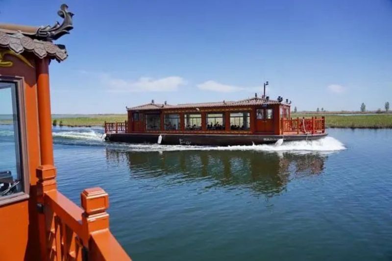 Hebei : ouverture prochaine du ? Bus sur l'eau ? à Baiyangdian