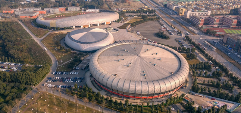 Regard sur les lieux de l'Universiade de Chengdu