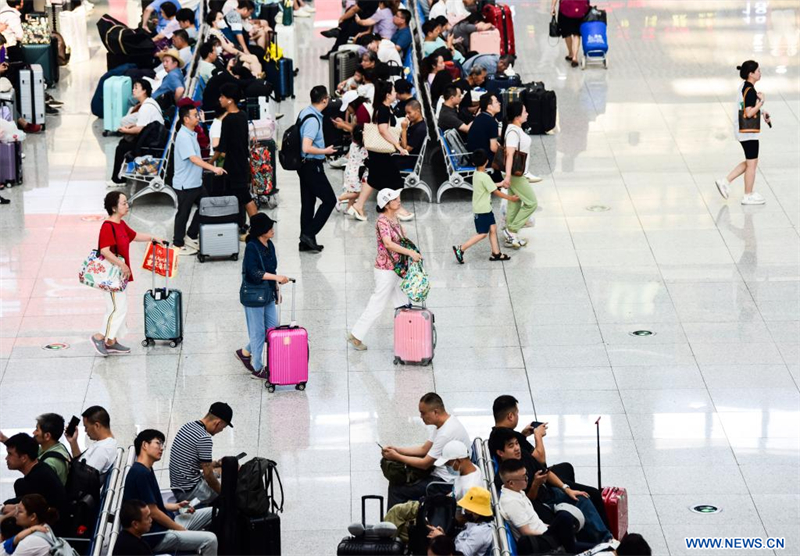 Chine : 831 millions de voyages de passagers effectués par voie ferroviaire entre juillet et ao?t