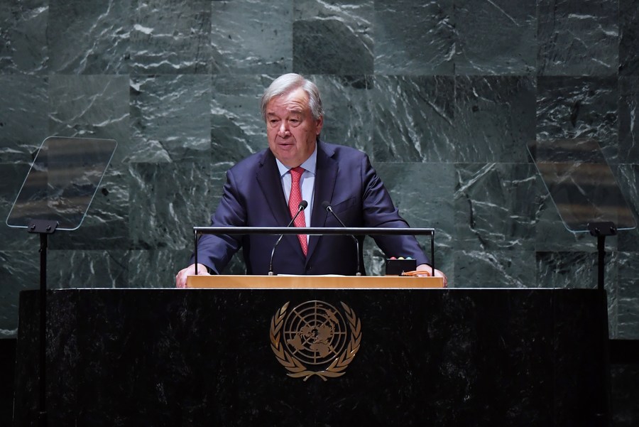 Dennis Francis, président de la 78e session de l'Assemblée générale de l'ONU, s'exprime lors de l'ouverture du débat général de la 78e session de l'Assemblée générale de l'ONU au siège de l'ONU à New York, aux Etats-Unis, le 19 septembre 2023. (Xinhua/Li Rui)