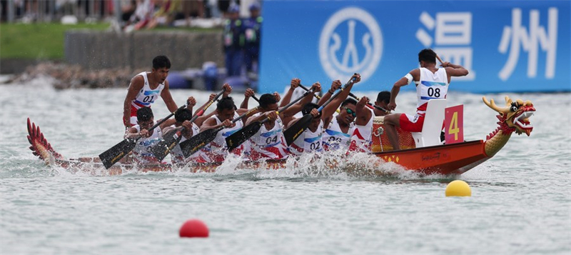 Epreuve du 500m des bateaux-dragons hommes aux Jeux asiatiques de Hangzhou