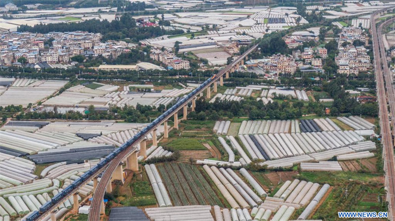 Inauguration du service du train de fret entre Shanghai et Vientiane