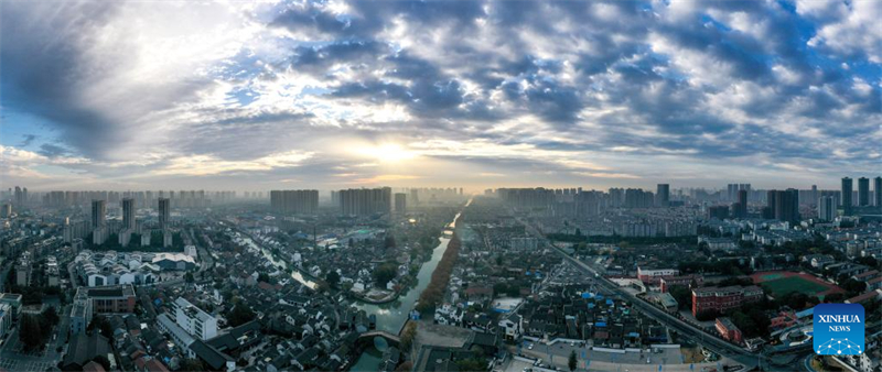 Jiangxi : la vue le long du Grand Canal à Wuxi