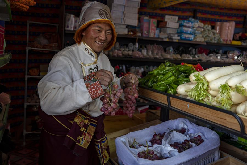 Mise en place d'un système de livraison de fruits et légumes frais dans les villages reculés du Xizang