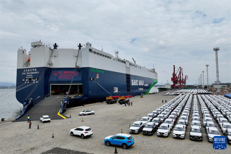 Fujian : le port de Xiamen va expédier le plus grand lot d'automobiles d'exportation en un seul voyage