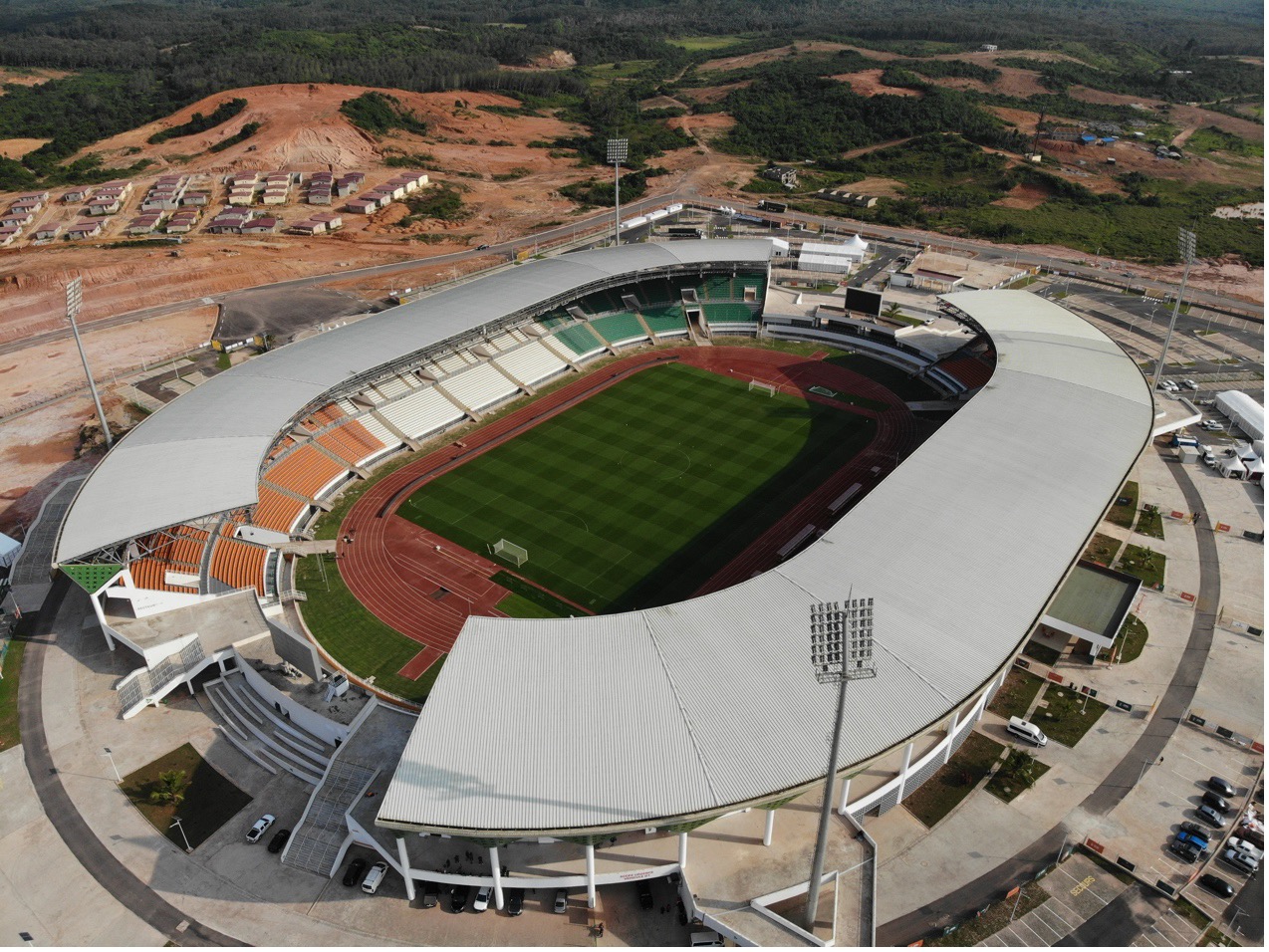 Le stade Laurent Pokou à San-Pedro, C?te d'Ivoire. (Photo / le Quotidien du Peuple en ligne)