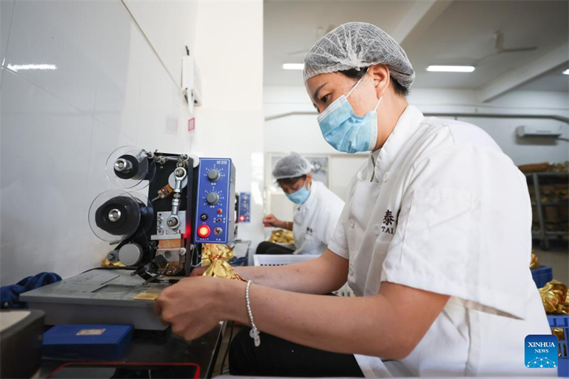 Hainan : à l'approche de la fête des Bateaux-Dragons, les usines de transformation de zongzi de Ding'an mettent les bouchées doubles