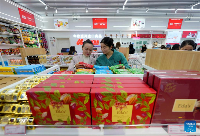 Hubei : un aper?u des marchandises sous douane transportées par les trains de marchandises Chine-Europe à Wuhan