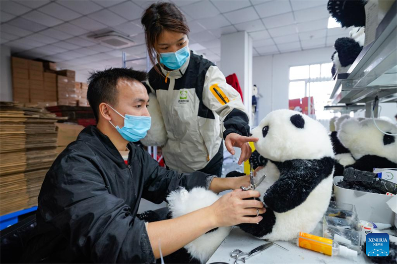 Les jouets innovants chinois sur le thème du panda populaires dans le monde entier