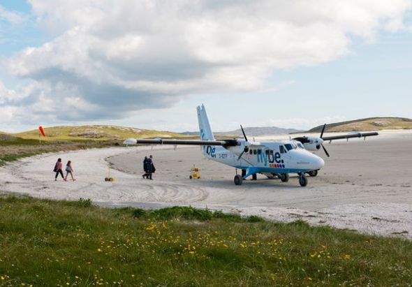 L'aéroport de Barra, Ecosse.