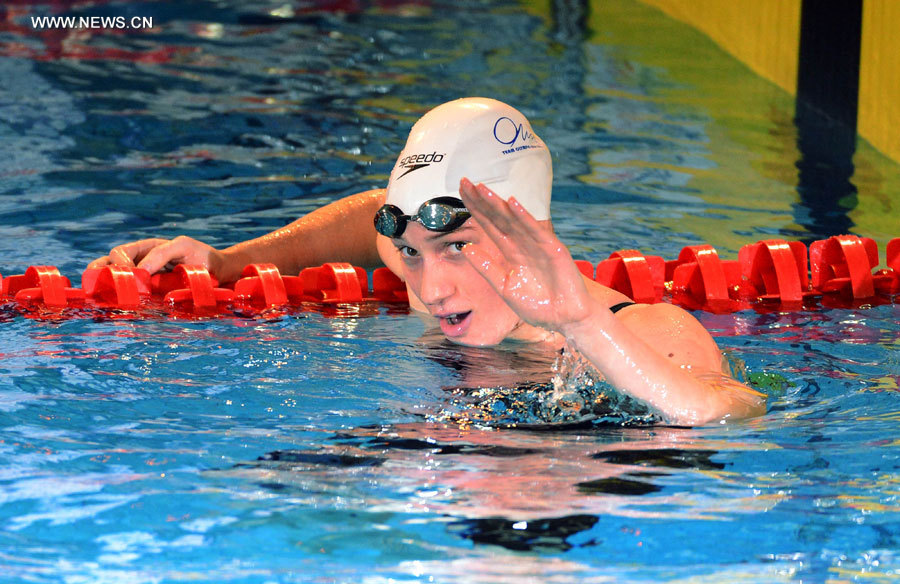 La Fran?aise Camille Muffat bat le record du monde du 800 m nage libre en petit bassin (4)