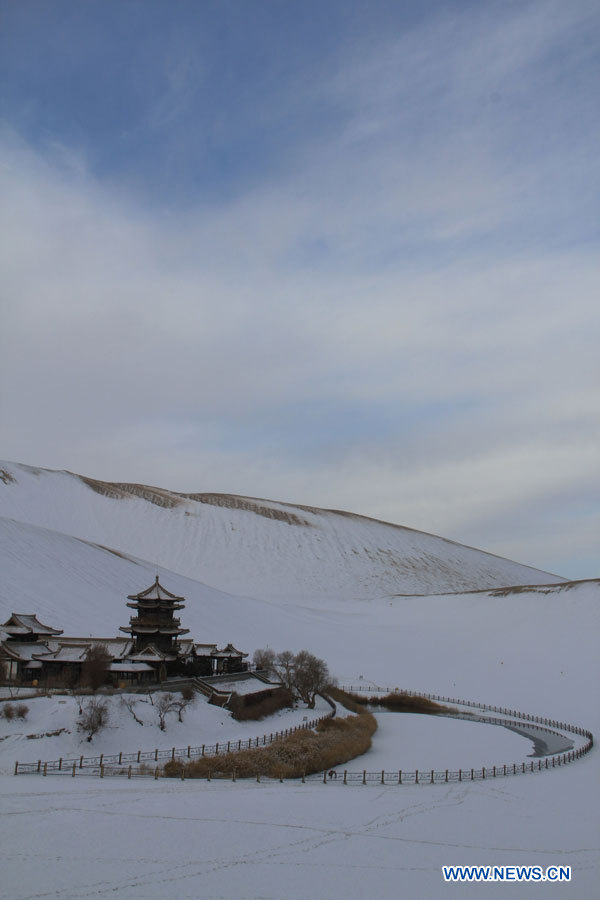 Paysage enneigé à Dunhuang (6)