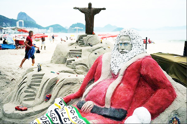 Ambiance ? sexy ? sur la plage à Rio en plein été austral