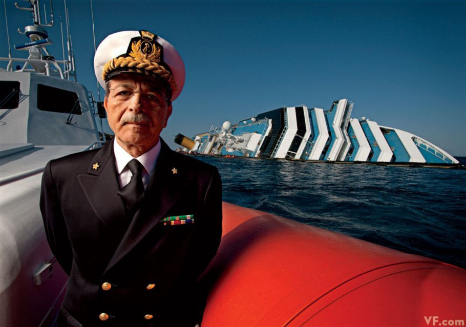 L'admiral Ilarione Dell'Anna, un des responsables des opérations de secours de la croisière Costa Concordia qui a fait naufrage sur la c?te de l'?le Giglio. (Photo : Jonas Fredwall Karlsson)