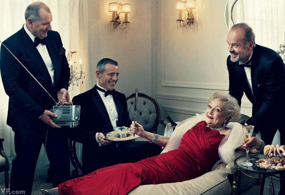 De gauche à droite : Ed O'Neill, Matt LeBlanc, Betty White et Kelsey Grammer. (Photo : Norman Jean Roy)