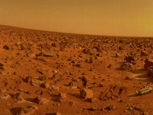 La surface réelle de la planète rouge