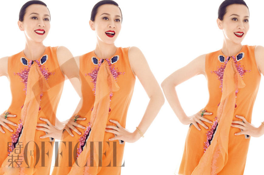 L'actrice hongkongaise Carina Lau en couverture de L'OFFICIEL Chine