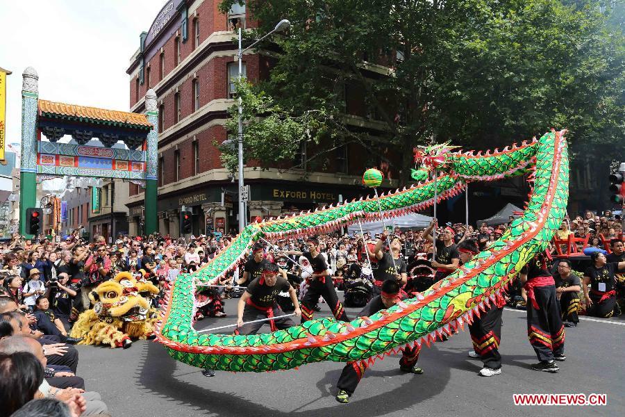 Photo prise le 10 février 2013 dans le quartier chinois à Melbourne en Australie 