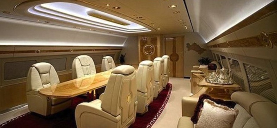 Les décorations luxueuses des avions