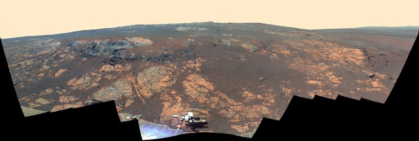 Une image de la surface de Mars prise par Opportunity