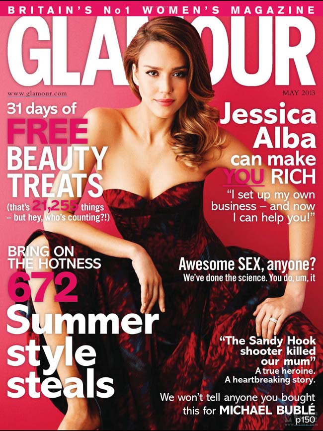 Jessica Alba pose pour Glamour UK