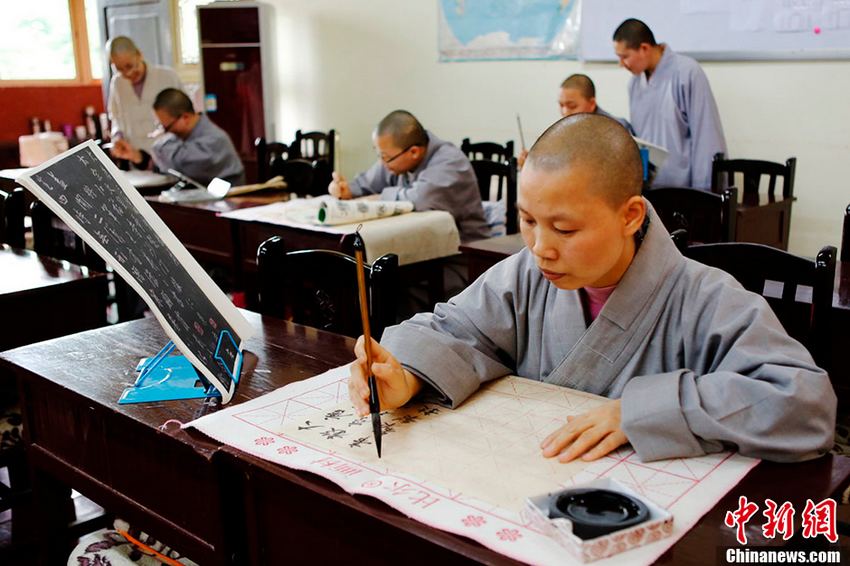 Visite d'une école bouddhiste au pied du mont Emei (18)