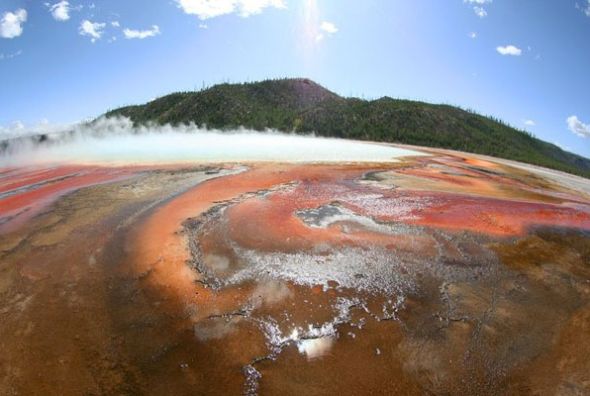 Les sources chaudes du parc national de Yellowstone, états-Unis