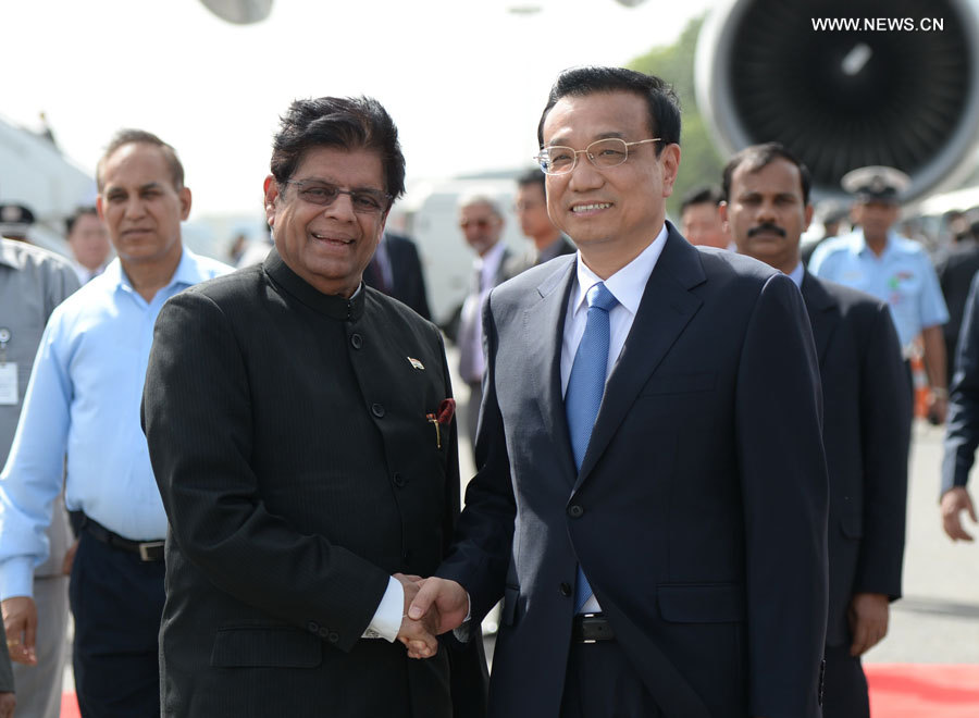 Arrivée du PM chinois Li Keqiang à New Delhi pour une visite officielle en Inde (3)