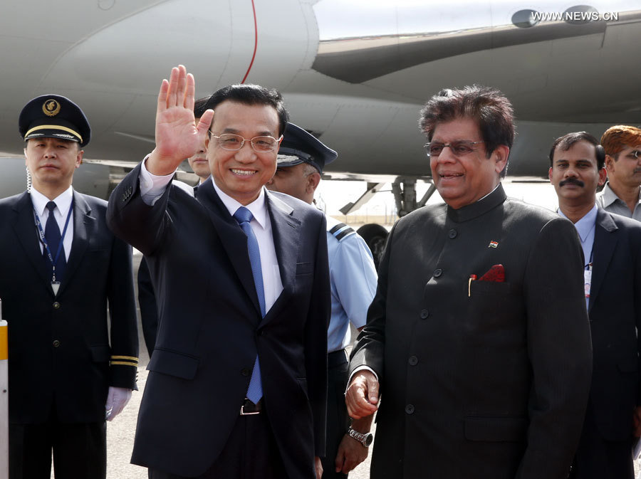 Arrivée du PM chinois Li Keqiang à New Delhi pour une visite officielle en Inde