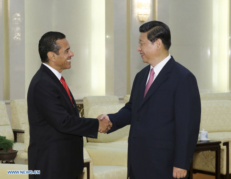 Xi Jinping rencontre le maire de Los Angeles