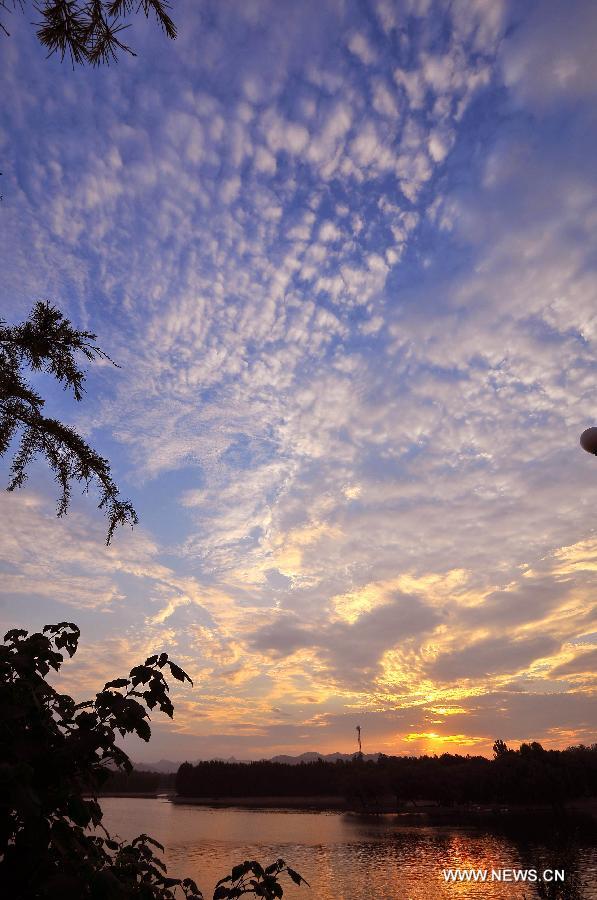 Shandong: coucher du soleil à Qingzhou (3)