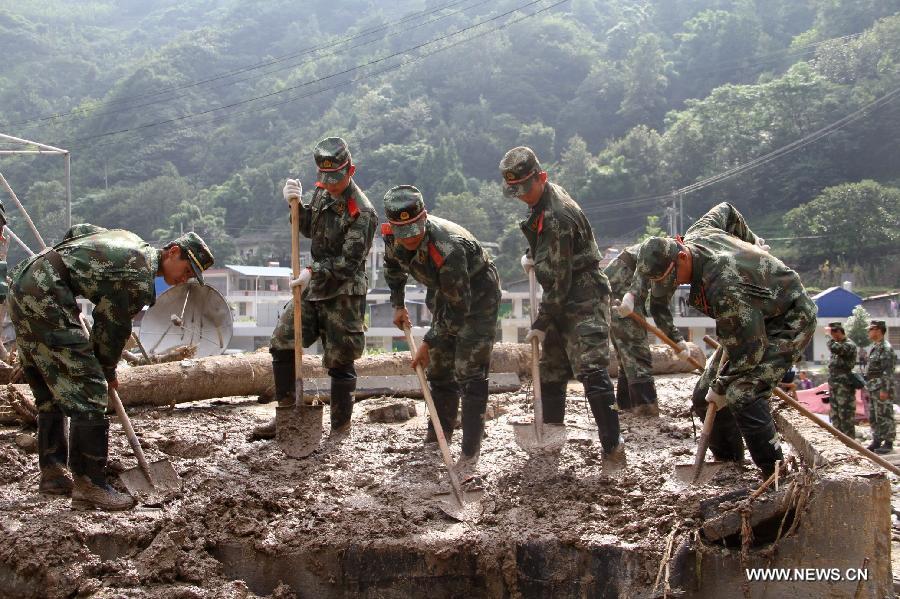 Chine : 300.000 personnes affectées par les inondations dans le nord-ouest  (4)