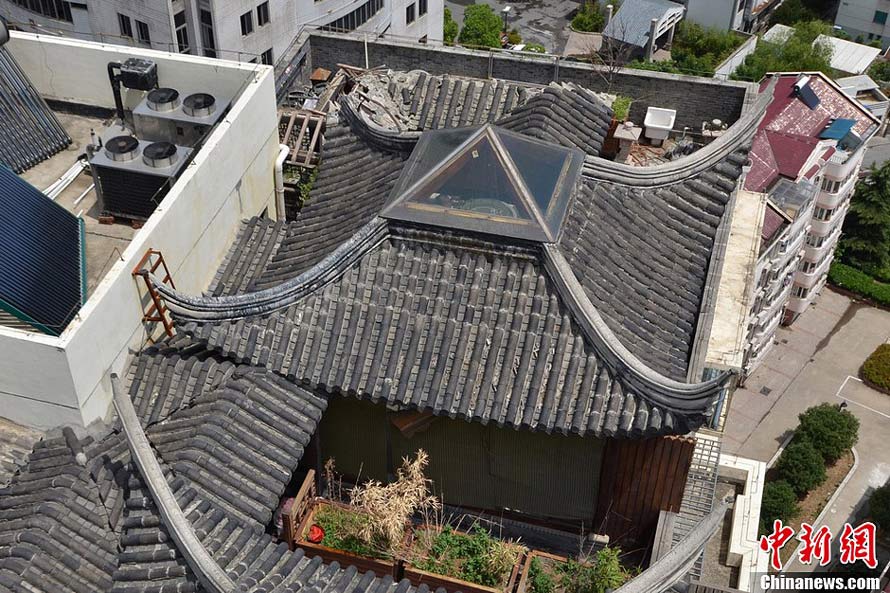 Suzhou : démolition d'un jardin sur le toit d'un immeuble