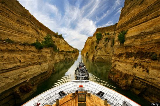 Le canal de Corinthe en Grèce