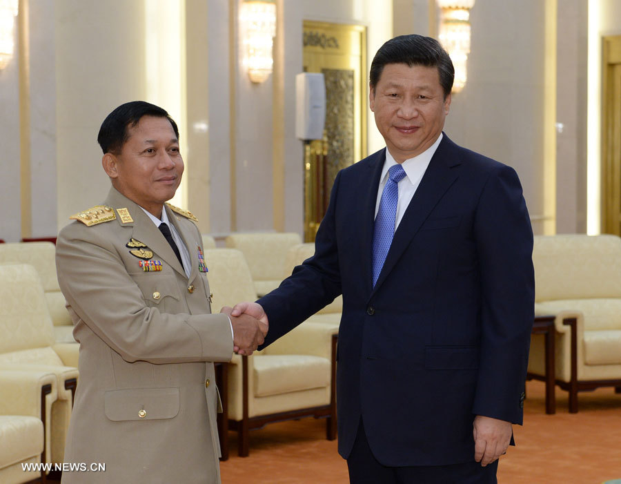 Le président chinois rencontre le commandant en chef des Services de défense du Myanmar