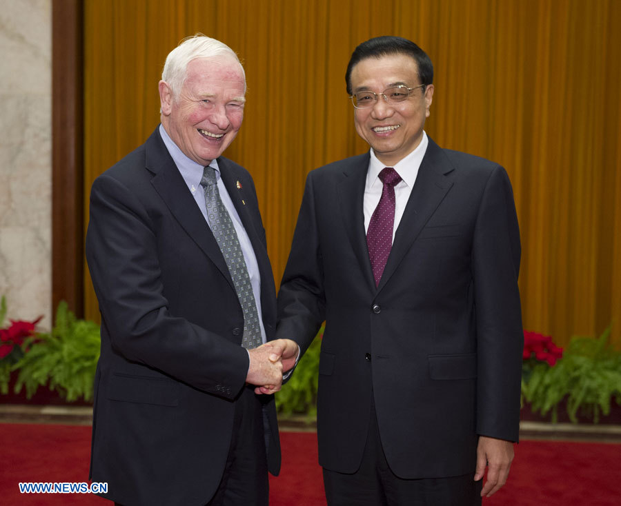 Le président et le PM chinois rencontrent le gouverneur général du Canada 