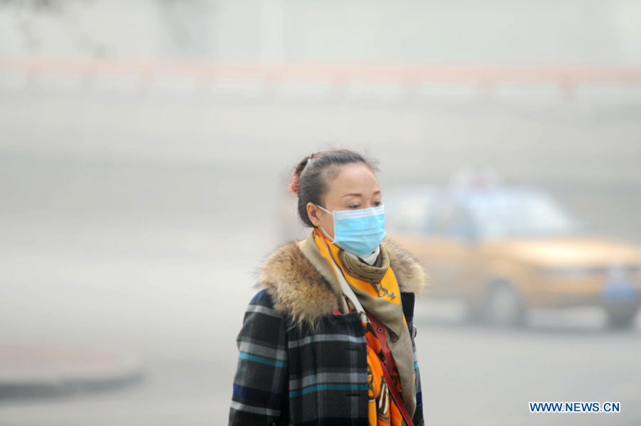 Chine : un épais smog entra?ne la fermeture des écoles et des autoroutes à Harbin (4)