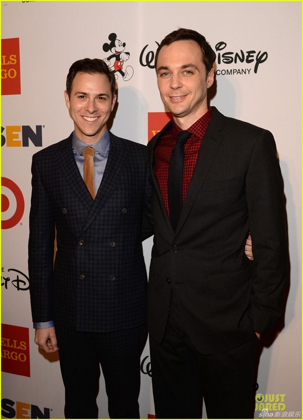 Jim Parsons et Todd Spiewak, le couple homosexuel honoré aux GLSEN Respect Awards