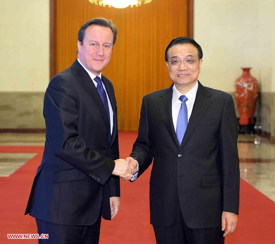 Le Premier ministre chinois rencontre David Cameron (2)