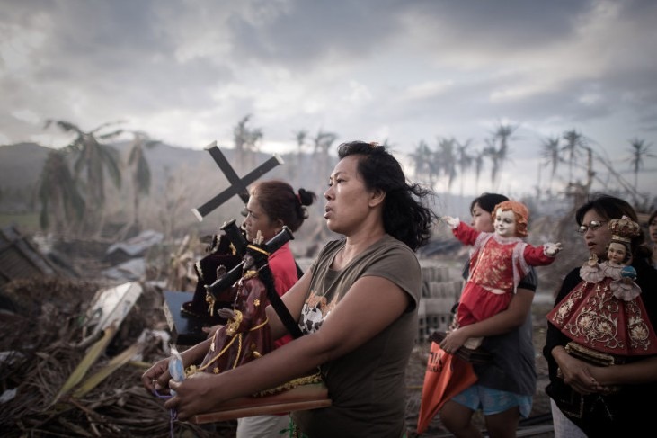 En novembre 2013, Haiyan, le plus puissant typhon de l'année, a ravagé les Philippines. Photo prise le 18 novembre par Philippe Lopez.