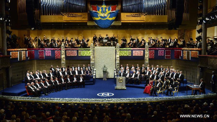 La cérémonie de remise des prix Nobel 2013 à Stockholm