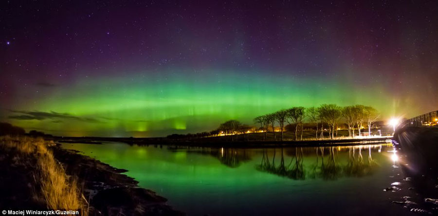 Une rare et spectaculaire aurore boréale observée en Grande-Bretagne (6)