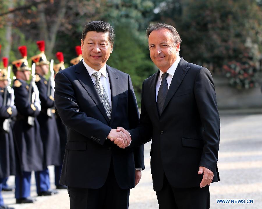 Rencontre du président chinois avec le président du Sénat fran?ais