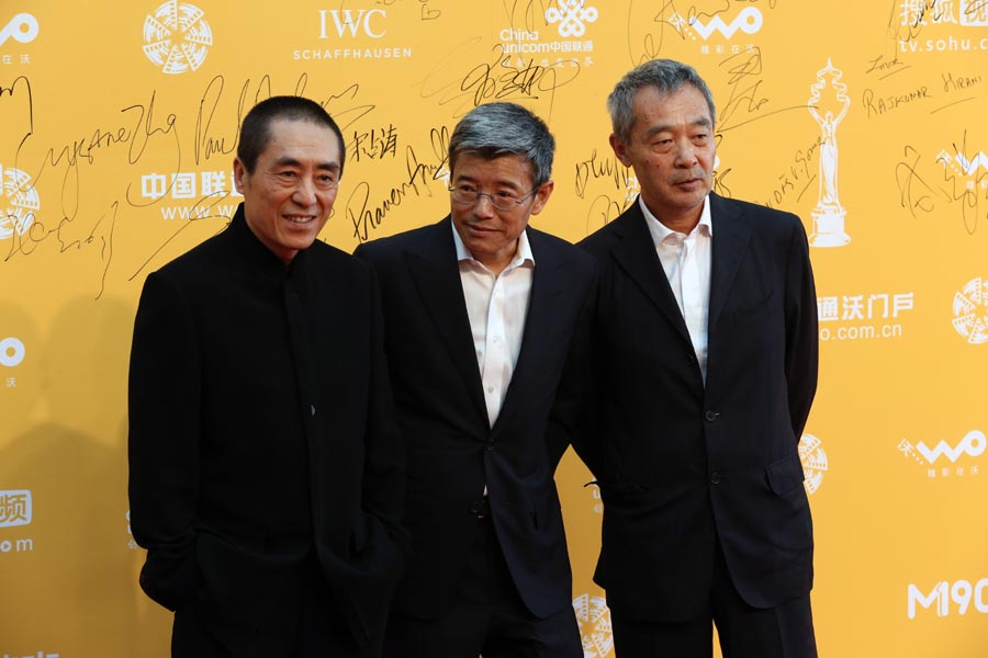 Le réalisateur Zhang Yimou (gauche)