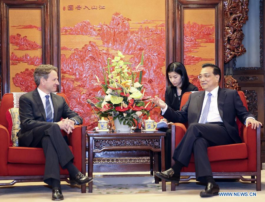 Rencontre entre le Premier ministre chinois et un ancien secrétaire américain au Trésor